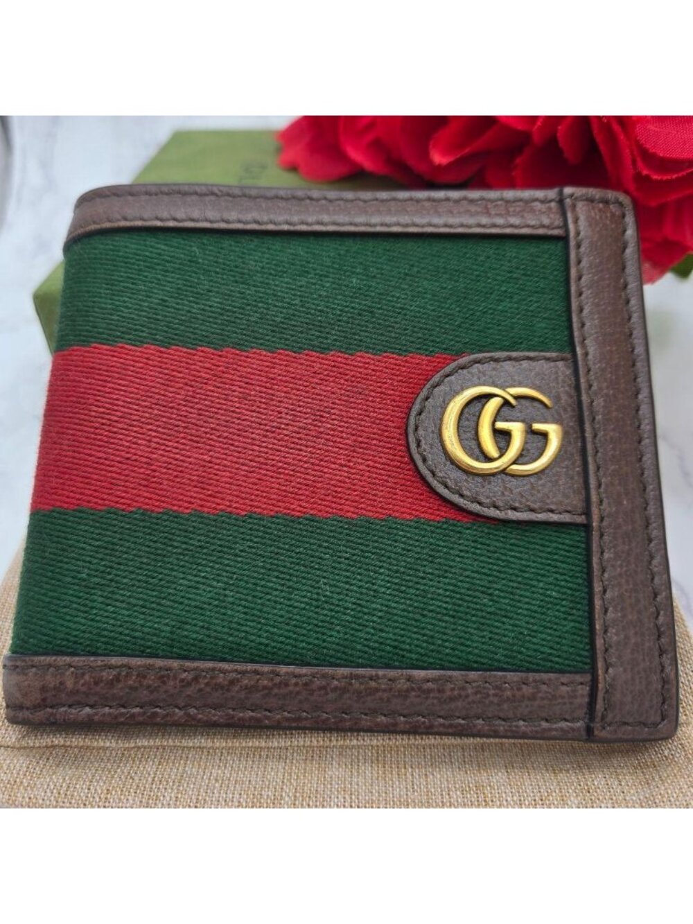 Gucci Fold Wallet Sherry Line GG